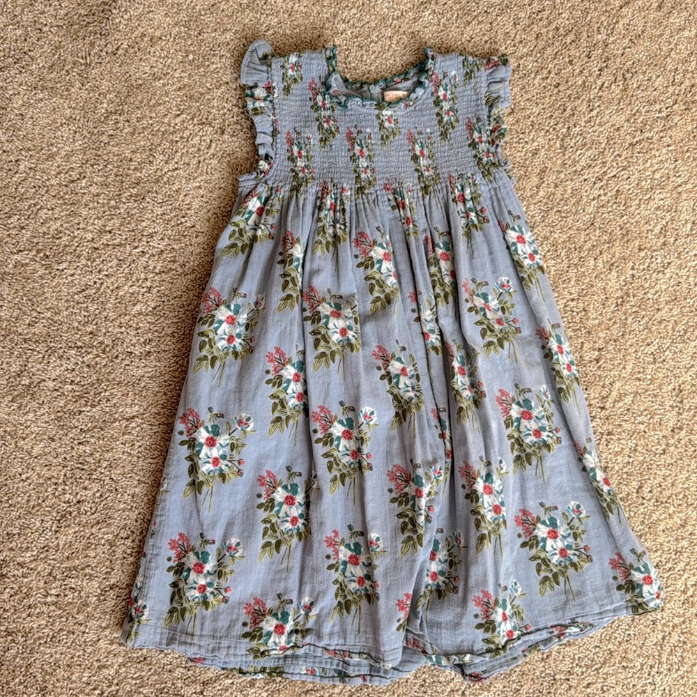 Pink chicken dress, floral print